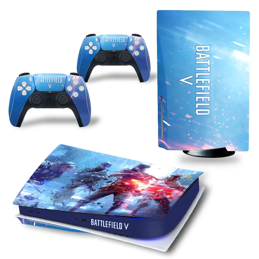 Battlefield 5 Game Ps5 Digital Edition Skin Sticker Decalcomania Cover Per Console E Controller Ps5 Skin Sticker #2350