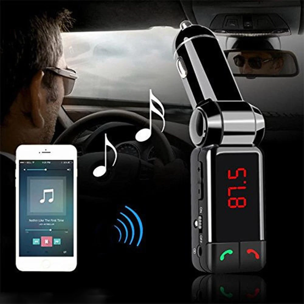 KWOKKER Автомобильный MP3 аудио плеер FM передатчик Bluetooth беспроводной модулятор