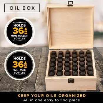 

36 Compartment Wooden Essential Oil Case Box Oil Bottle Organizer Travel Essentia Women Perfume Oil Storage Bag Storage Case