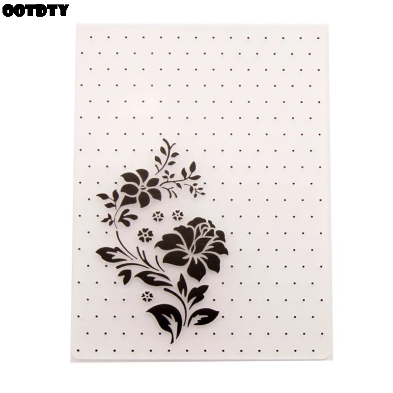 Unipue Flower Plastic Embossing Folder Template DIY Scrapbook Photo Album Card Making Decoration Crafts | Дом и сад