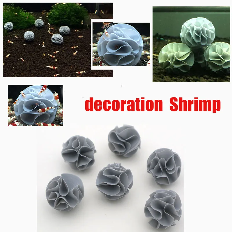 Aquarium Shrimp Fish Dodge Decoration Shrimp Hiding Ball 10pcs From the House Breeding to Avoid Watch the fish tank ornaments fish tank decorations aquarium ornaments