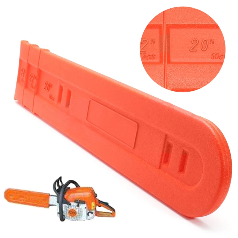 DWZ 20'' 22'' 24'' Orange Chainsaw Bar Cover Scabbard Universal Guide Plate