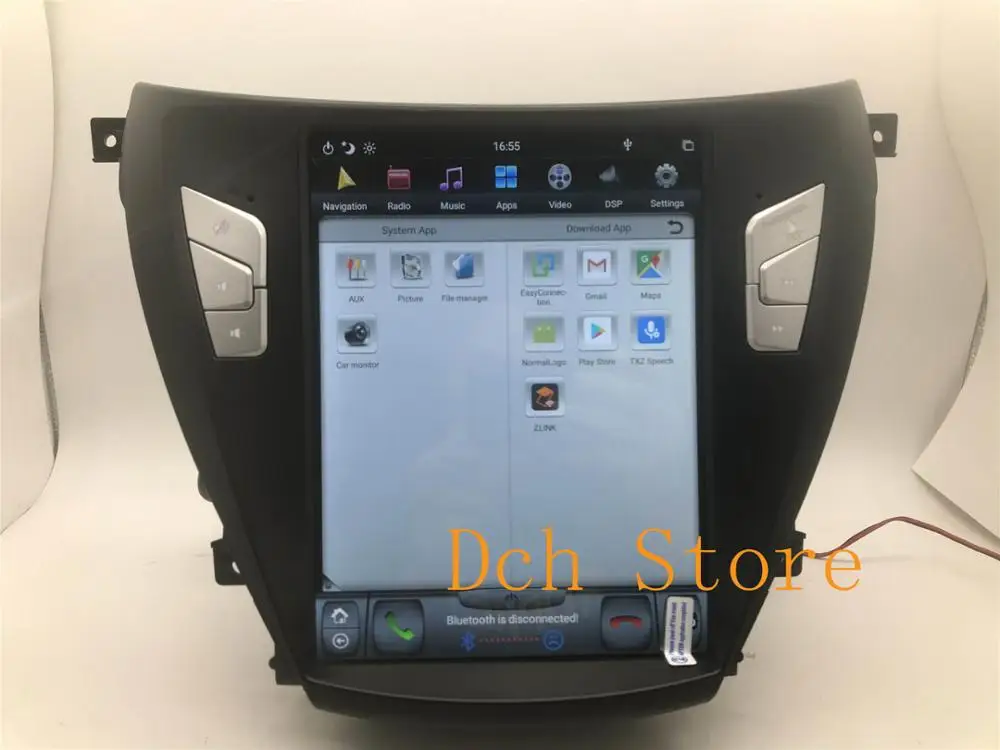 10 4 ''вертикальный экран Tesla Style Android 9 0 автомобильный DVD GPS плеер для hyundai elantra 2012