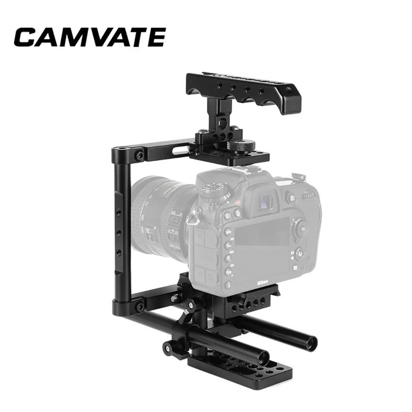 CAMVATE комплект половинной клетки с верхней ручкой и пластиной QR Manfrotto 15 мм