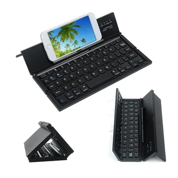 

ABS Computer Folding Keyboard Ultra Thin With Stand Office Home USB Rechargeable Travel Portable Universal Wireless Bluetooth