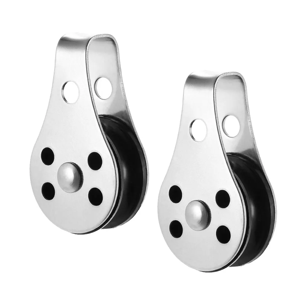 316 Stainless Steel Wire Rope Crane Pulley Block - Boat Lifting Fixed  Pulley Hanging Wire Towing Wheels