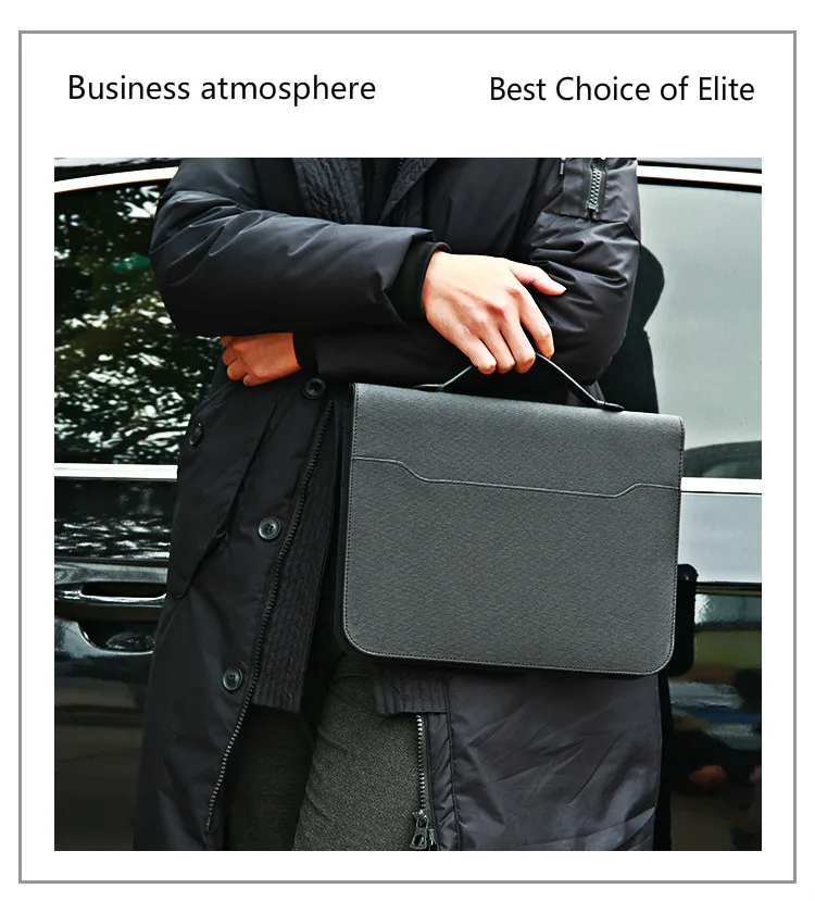 A4 папка для файлов блокнот портфель с калькулятор Padfolio PU кожаный переплет менеджер органайзер для документов Застежка ручной зажим файл