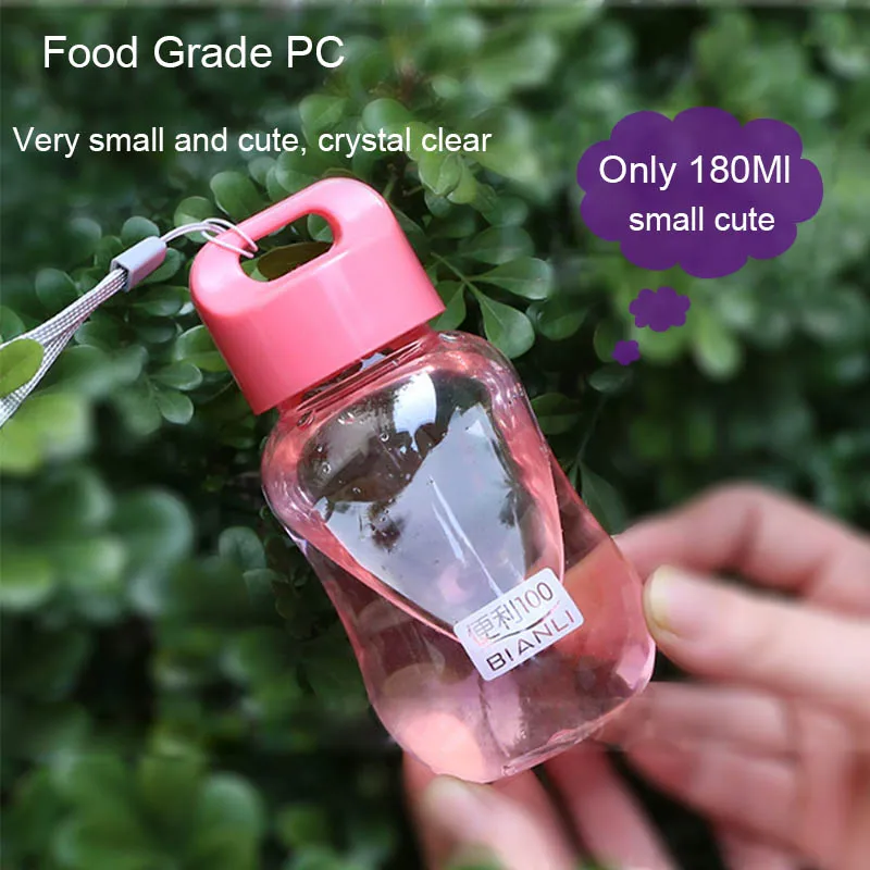180 мл Пластиковые Красочные Bpa бесплатно портативные школьные бутылки для воды