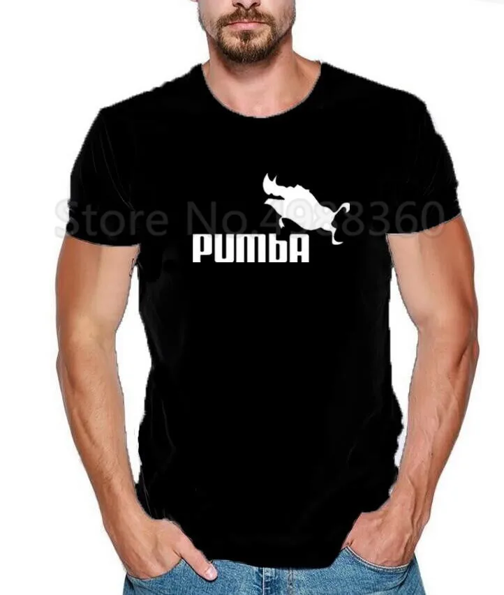 2019 New funny tee cute t shirts homme Pumba men women 100% cotton cool tshirt lovely summer jersey costume t-shirt | Мужская одежда