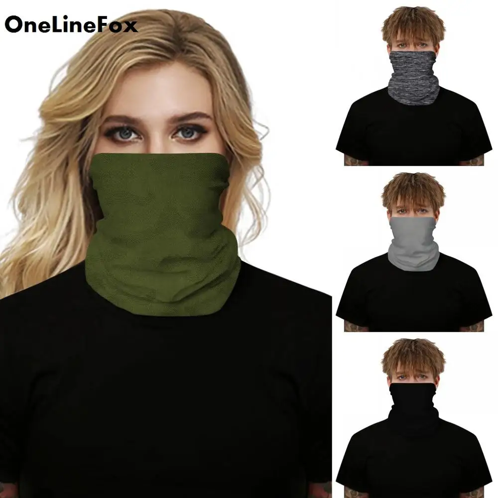 OneLineFox однотонный шарф для взрослых Балаклава головная повязка головной убор