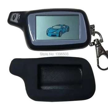 

10 PCS/lot X5 LCD Remote Control Keychain + Silicone Case for 10PCS Russian Two way car alarm TOMAHAWK X5 X3 Key Chain