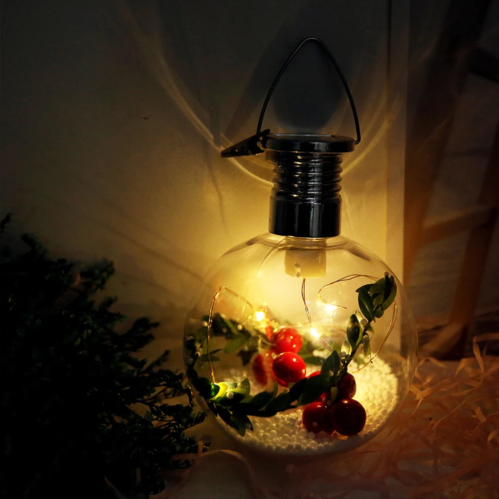 Солнечная наружная имитационная лампа в форме растения светодиодный Люстра Рождественская Ночная подсветка освещение украшение