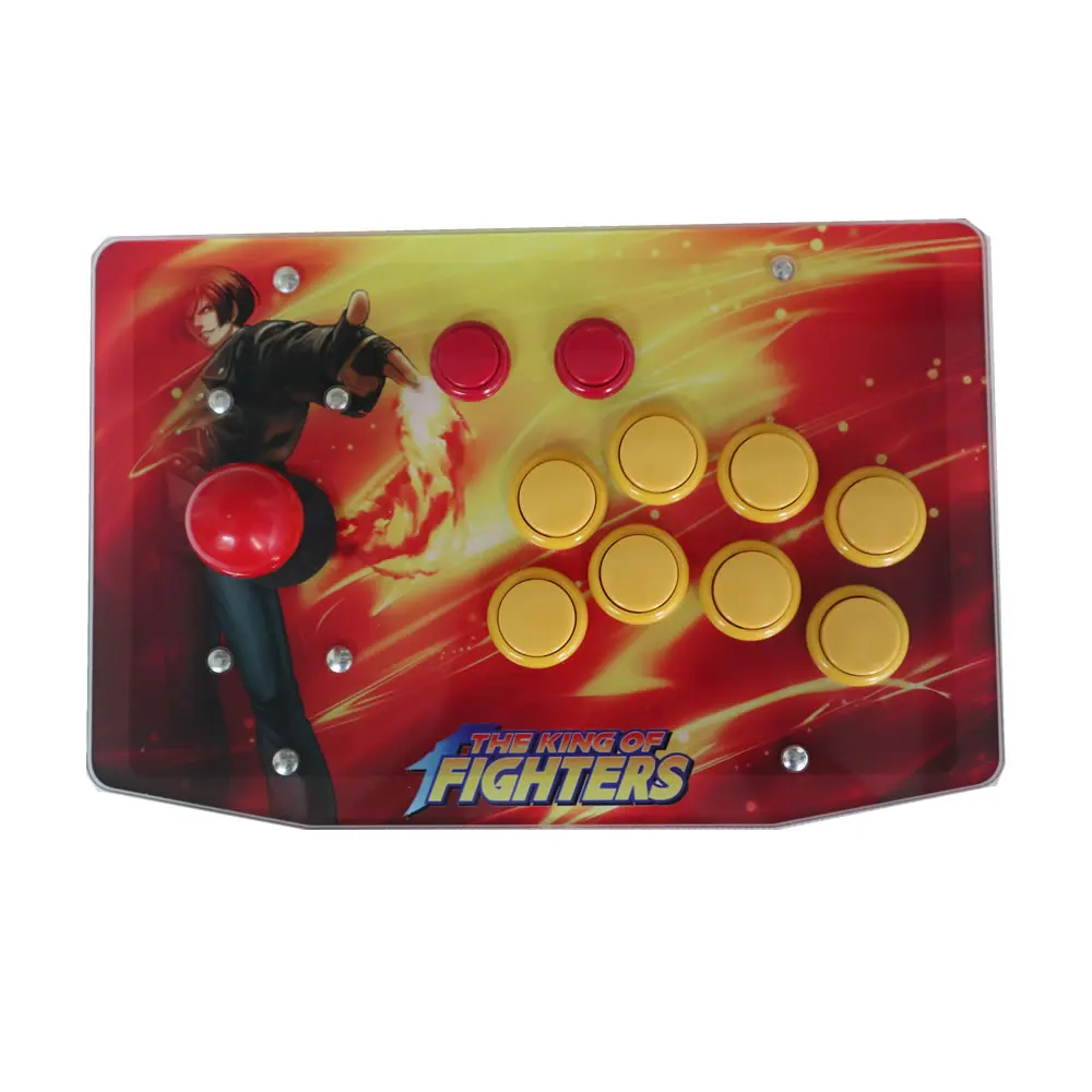 Fully Customized PC USB 10 Buttons Arcade Joystick Wired Games Controller Acrylic Artwork Panel