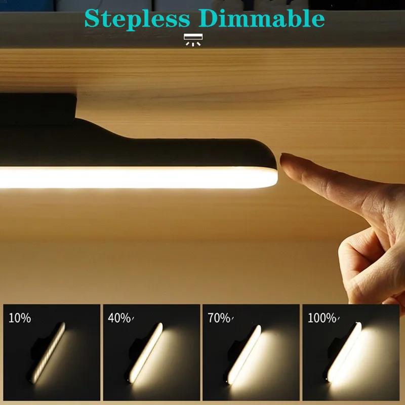 

Remote Control Led Reading Night Light Stepless Dimmable Cabinet Wall Light USB Rechage Desk Table Night Lamp for Kids Studying