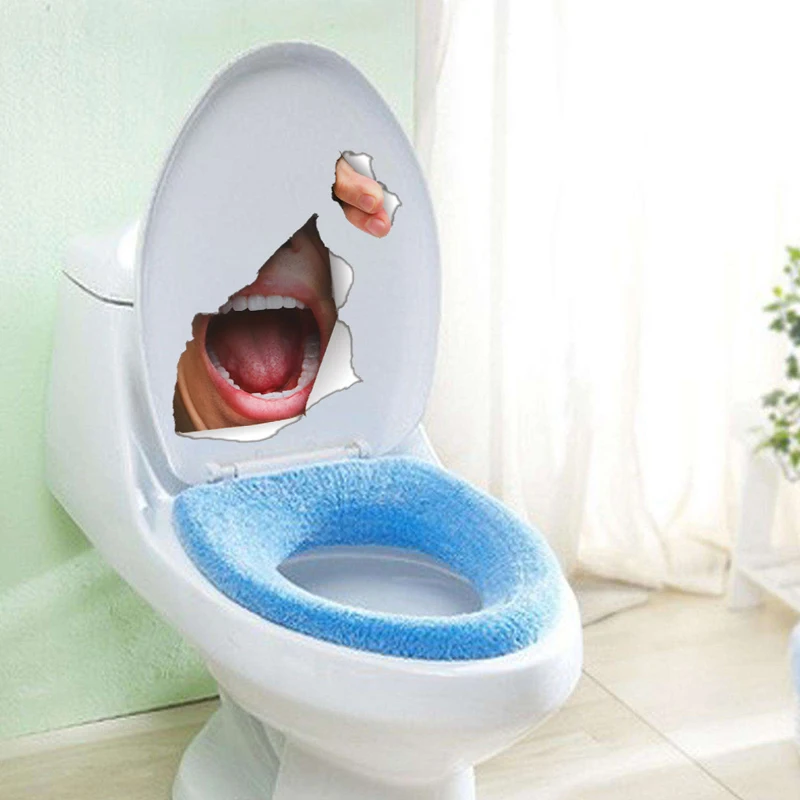 туалетный рот. наклейки на унитаз. писсуар в виде рта. туалетный рот. унитаз улыбается.