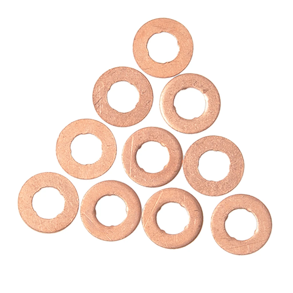 10pcs Fuel Injection Nozzle Holder Gasket Washers Replaces For Volvo S60 S80 V70 XC90