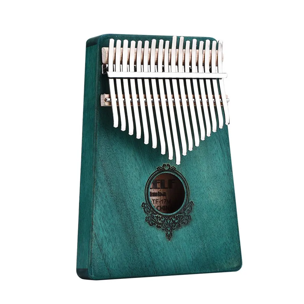 17 Key Kalimba African solid Mahogany Thumb Finger Piano Sanza Solid Wood Kalimba Mbira Thumb Wood Musical Instrument wholesale