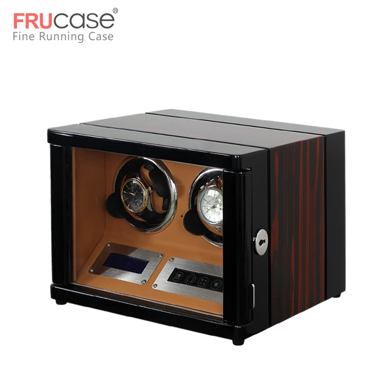 Чехол FRU Watch winder box 9 Автоматический чехол для дисплея часов с ЖК-сенсорным экраном/пультом дистанционного управления/светодиодный светильник для подарка на день рождения