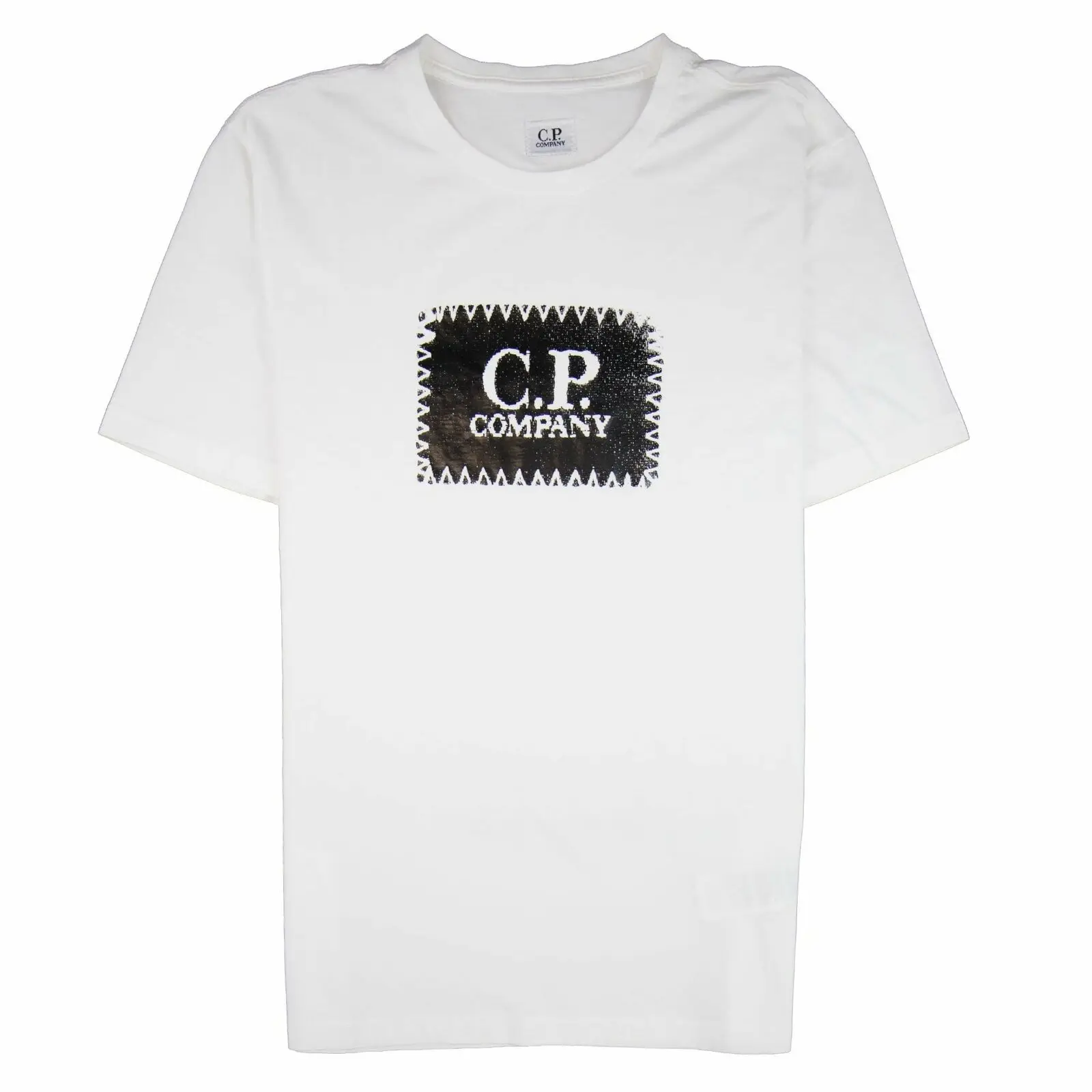 Cp компания патч логотип футболка белый 101 | Мужская одежда