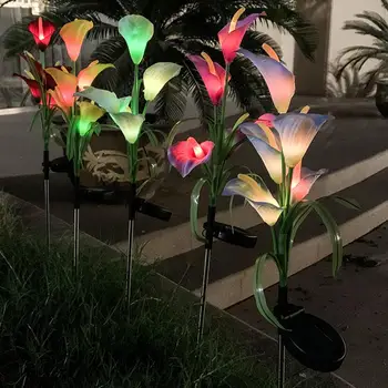 

Multi-Color Solar Flowers Garden IP65 Waterproof LED Lights Landscape Light 5 Head Solar Calla Lily