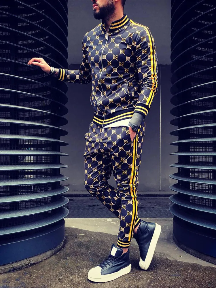 2020 New Mens Sets 2 Piece New Men' s Fashion Jacket and Sport joggers Pants Set Tracksuit Men Casual Sports Suit M-XXL 2020 New Mens Sets 2 Piece New Men' s Fashion Jacket and Sport joggers Pants Set Tracksuit Men Casual Sports Suit M-XXL