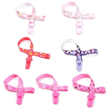 

Multi Colors Printed Baby Pacifier Chain Clip Holder Kids Newborn Nursing Teether Nipple Toy Anti-Drop Belt Chain Clips