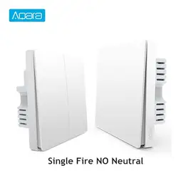 Aqara умный настенный выключатель света ZigBee WiFi беспроводное подключение один двойной ключ приложение дистанционное управление Умный дом