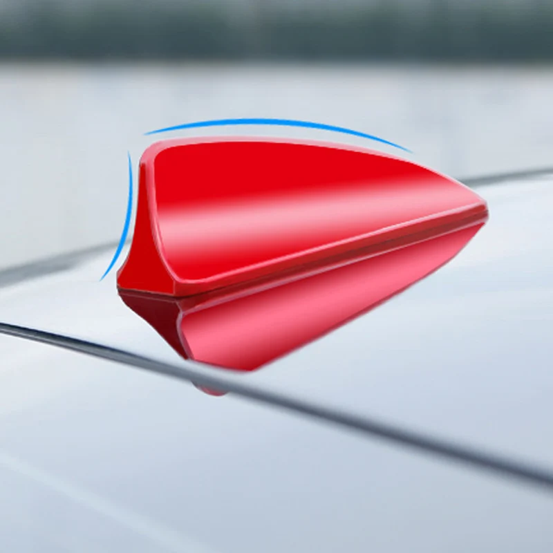 idain Auto Car Shark Fin Universal Roof Antenna Dummy Aerial for Decoration ONLY Red 
