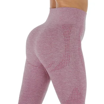 

лосины Leggins Mujer Women Hip Seamless Jacquard Point High Waist Speed Dry Pants Fitness Pants New Fashion Women Sexy Perneiras