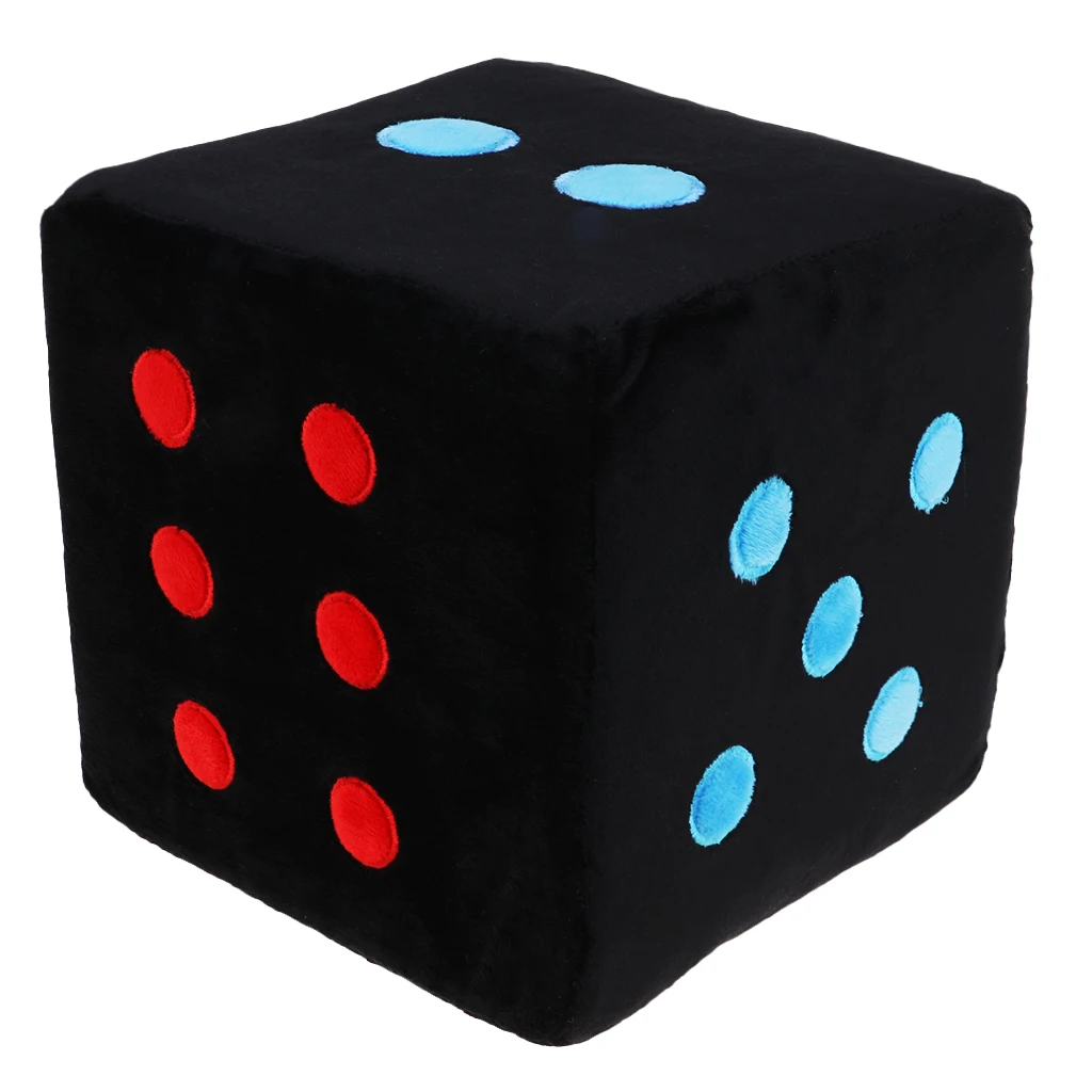 Creative Foam plush pillow Large Stuffed Dice Toy 20cm Length for Playing Teaching Materials D