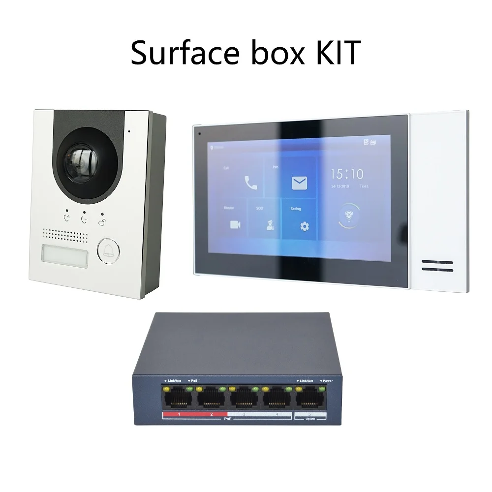 Многоязычный ip видеодомофон включает VTO2202F P и VTH2421FW PoE коммутатор прошивка