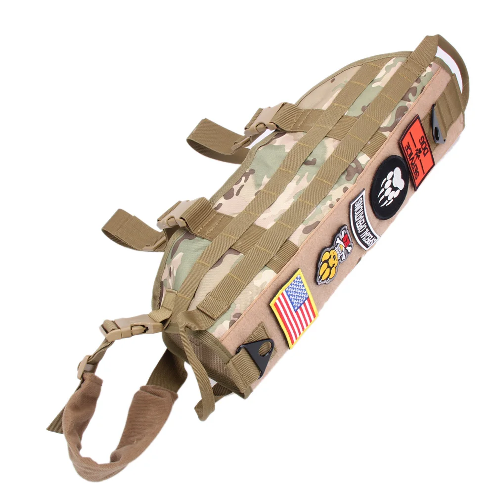 Полицейский тактический военный 1000D нейлон Molle система упряжка для тренировки собак охотничий жилет одежда несущая жгут XS-XL