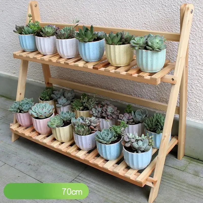 Version D Decorativa Madera Estanteria Estante Para Plantas деревянная напольная подставка для цветов, стойка, полка для растений - Цвет: Version D