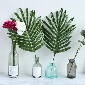 

24/36/48/60pcs Summer Tropical Simulation Leaves Flowers Artifical Leaves Creative Environmental Artificial Palm Leaves