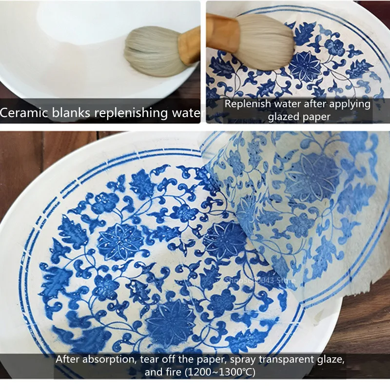 New Ceramic Underglaze Colored Transfer Flower Paper Jingdezhen Flower and Bird Pattern High Temperature Underglaze Applique