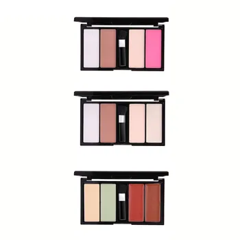

4-color Concealer Palette Cover Blemishes Brighten Skin Tone Create V-shape Face Concealer Cream Face Makeup Pallete