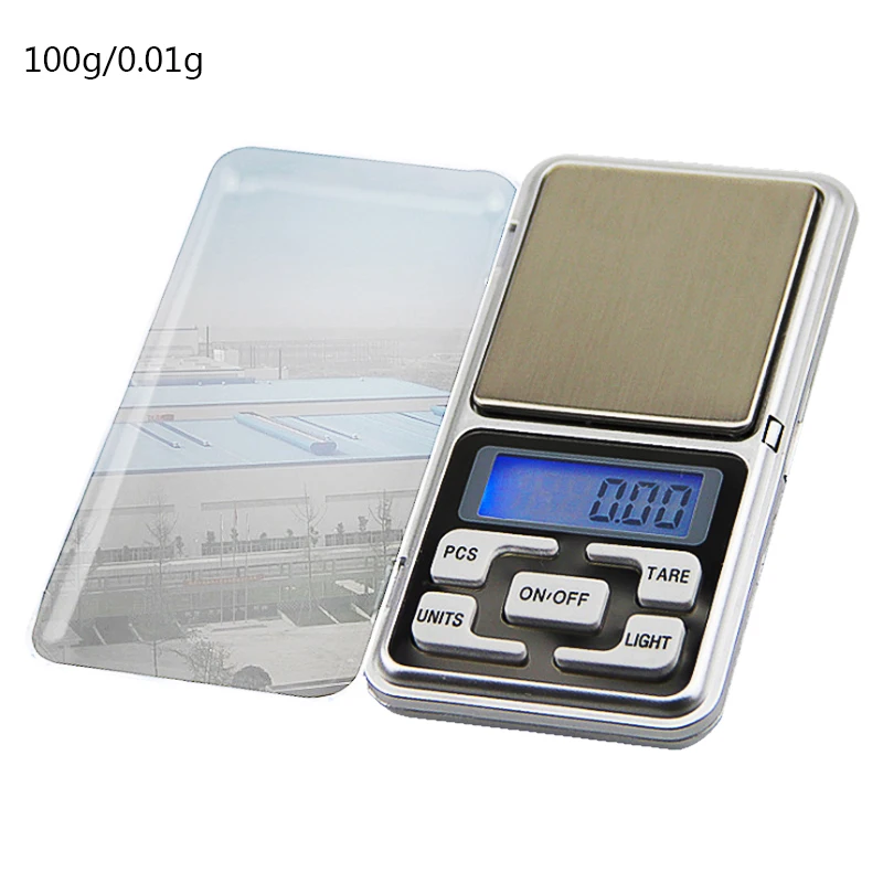 0.01/0.1g Precision LCD Digital Scales 500g/1/2/3kg Mini Electronic Grams Weight Balance Scale for Tea Baking Weighing Scale - Цвет: 100g-0.01g