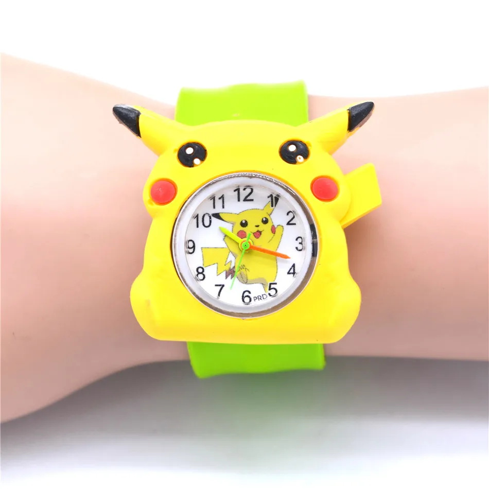 Pikachu Watches Милые часы с пингвинами и животными для мальчиков, детские часы для малышей, силиконовые часы для детей, Kinder Horloge - Цвет: Pikachu Watches
