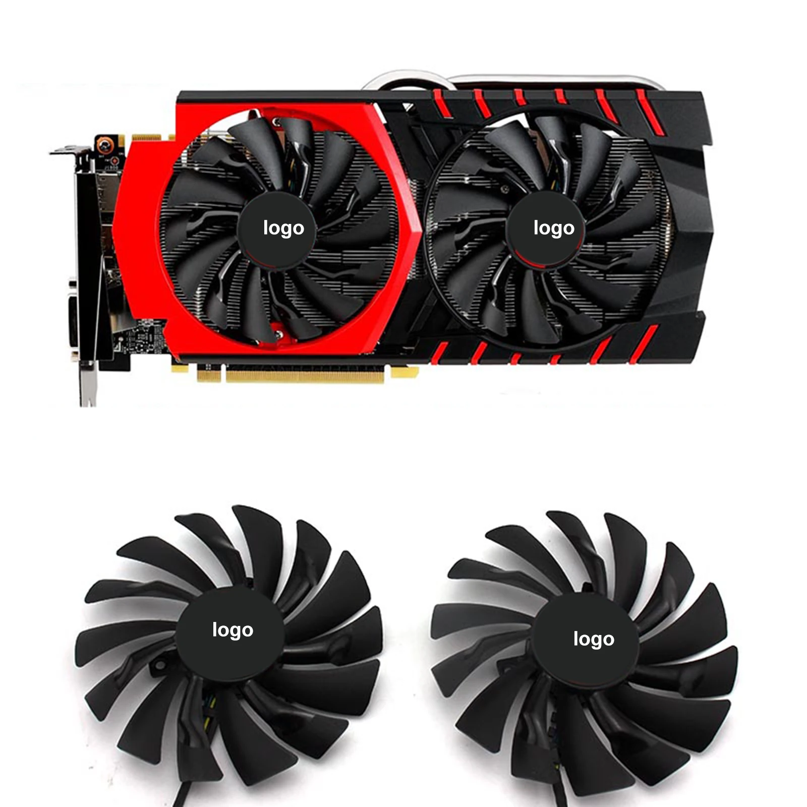 PLD10010S12HH para MSI GTX 960 de 970 de 980 R9 380 390 390x R7 370 gráficos de Video ventilador|Ventiladores y refrigeración| - AliExpress