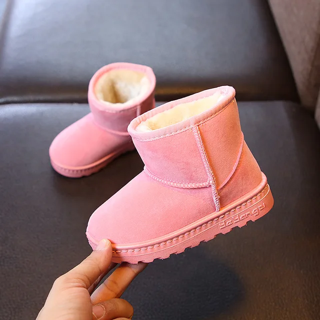 Chaussons bottes fourrés tendance Bottes d hiver d contract es pour enfants chaussures chaudes pour b b s gar ons