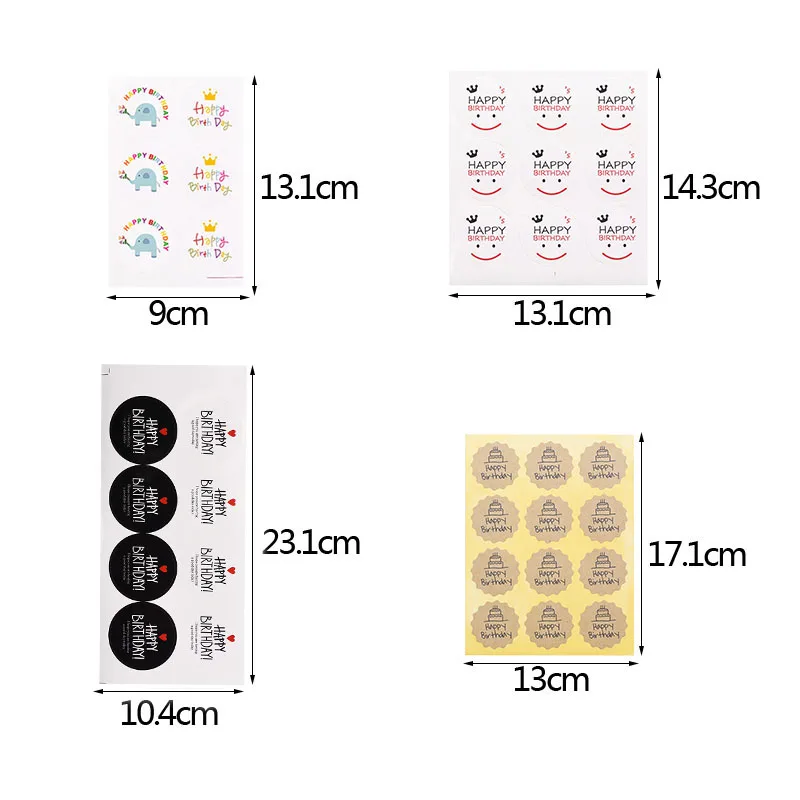 30 шт-60 шт с днем рождения клей крафт Печать стикер для выпечка в подарок этикетка наклейка s смешные DIY Подарочные бирки украшения