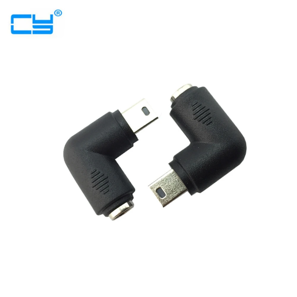 

high quality DC 5.5x2.1 mm Jack to Mini USB male Power Converter 90 degree Right angle Power adapter mini usb to DC connector