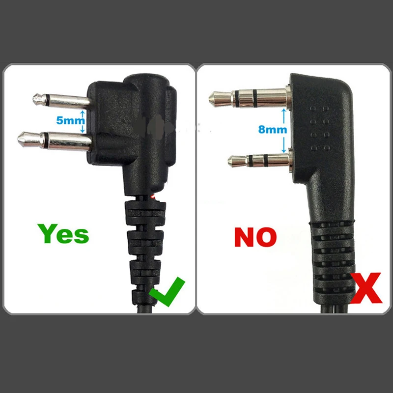 

Walkie Talkie Audio Adapter 2 Pin Black For Baofeng BF-9700 BF-UV9R GT-3WP