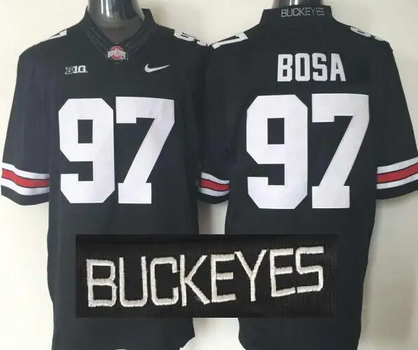 Сезон, штат Огайо Buckeyes#97 Joey Bosa 4 цвета для мужчин, Джерси - Цвет: Розовый