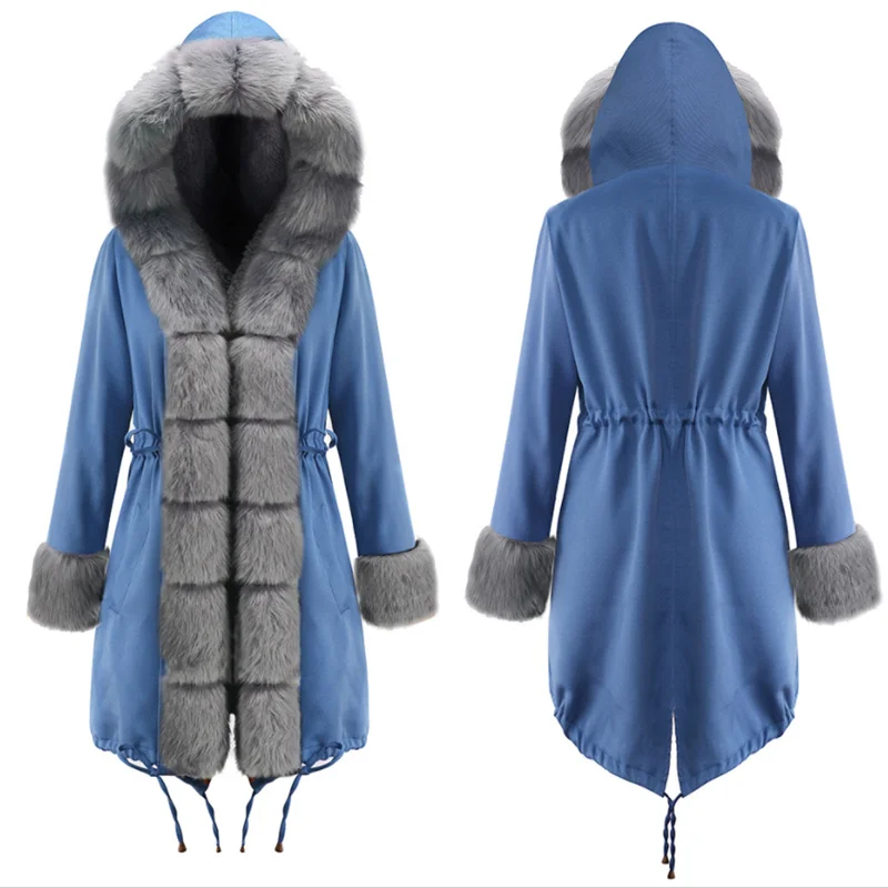 Женская зимняя куртка пальто из искусственного меха толстое теплое пальто пуховик для беременных зимнее пальто с капюшоном пальто из хлопка размера плюс