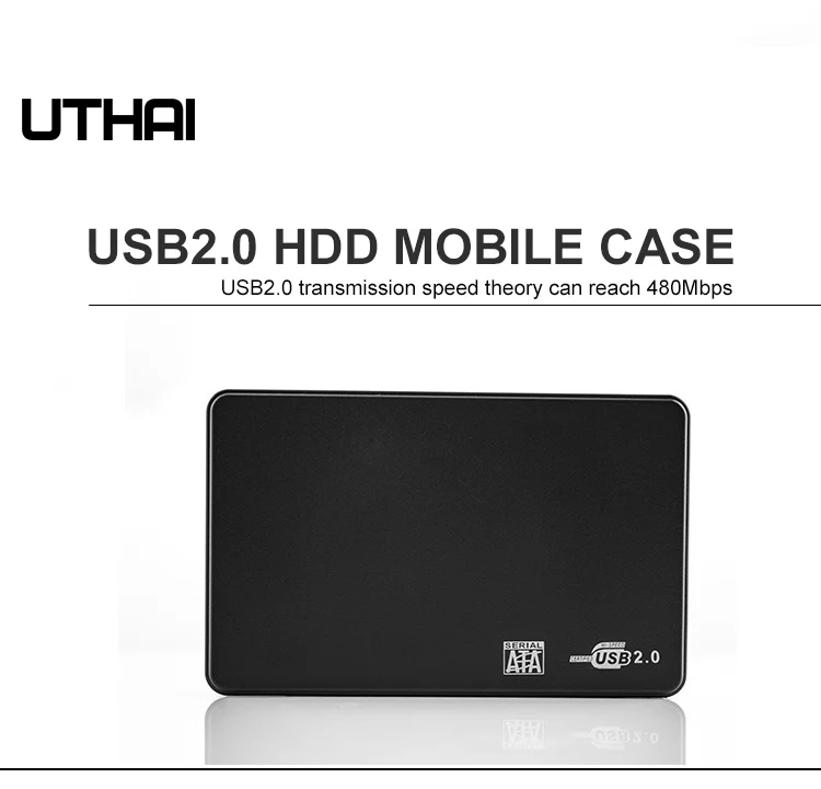 UTHAI T22 2," SATA to USB3.0 HDD корпус мобильный жесткий диск чехол для SSD внешнего хранения HDD коробка с USB3.0/2,0 кабель ABS