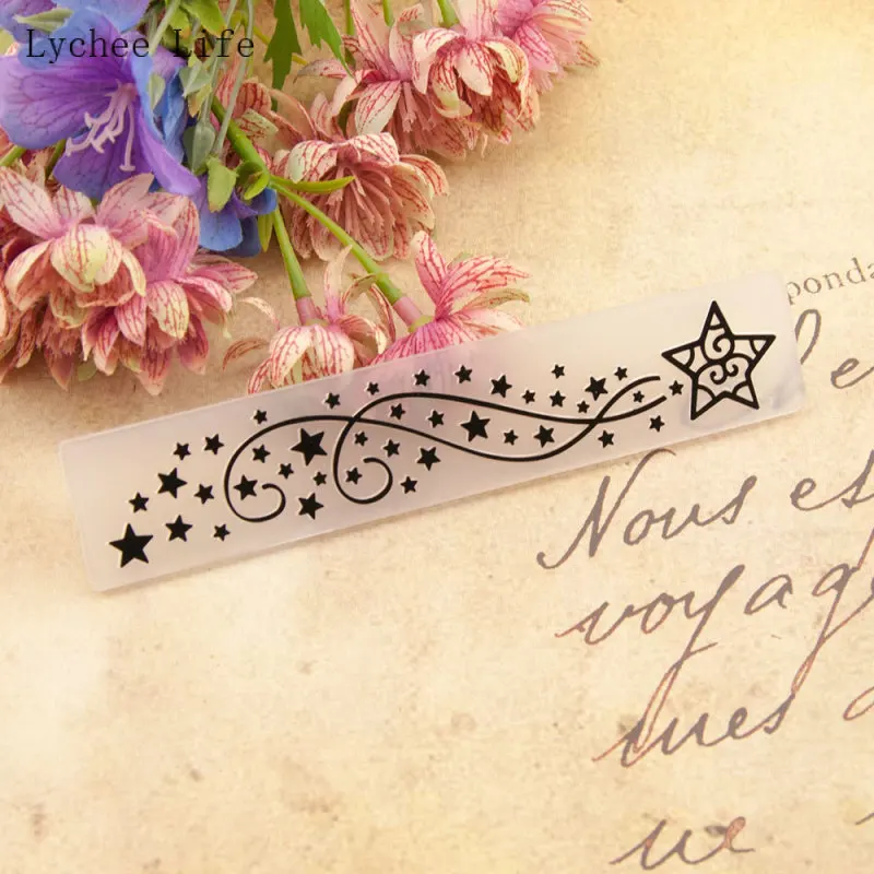 Lychee Life Star Pattern Plastic Embossing Folder For Card Scrapbooking Photo Album Paper Making Craft Template Stencils | Дом и сад
