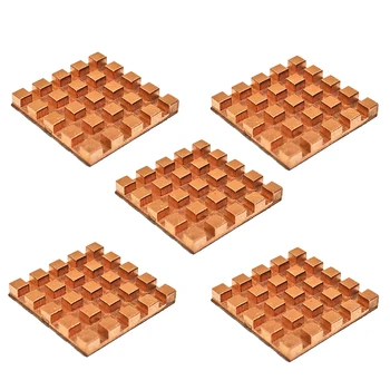 

5pcs Pure Copper Mini Ultra thin heat Sink Memory RAM Cooling For VGA DDR MOS GPU IC Chipset Radiator Cooler Heatsink 17x17x2mm