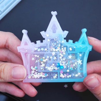 

DIY Jewelry Craft Tool Quicksand Maze Silicone Mold Shaker Molds Milk Bottle Heart Shape UV Epoxy Resin Mold Heart Keychain