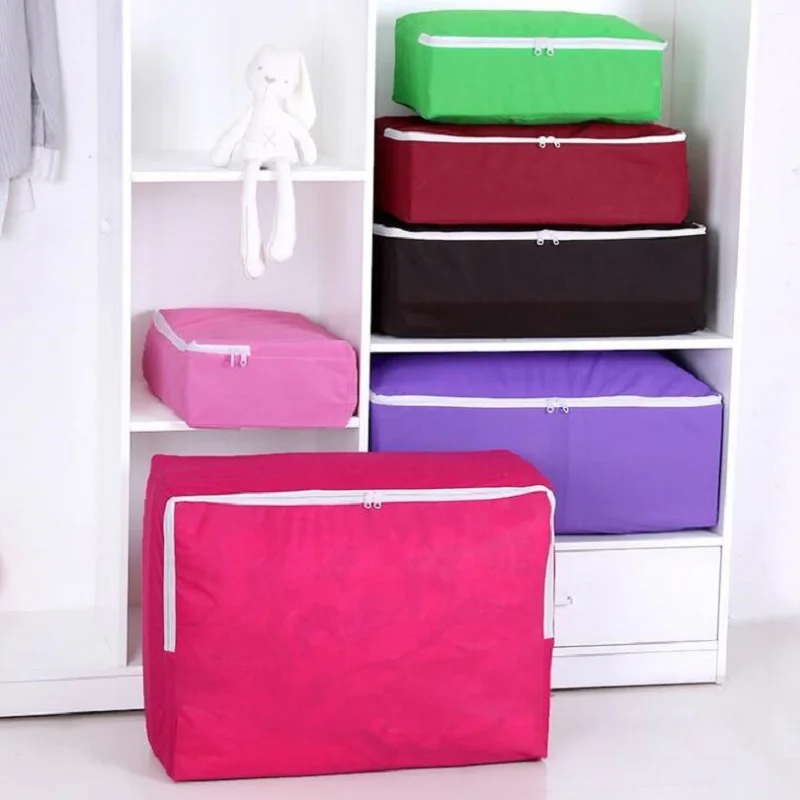 1PC More size to Choose Non-woven Fabric Storage Bags for Quilt Folding Clothes Storage Organizer for Clothing Housekeeping 2019